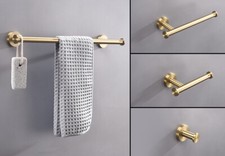 New Arrived Brushed Gold Towel Bar Toilet Paper Holder Towel Ring SUS304 Hook