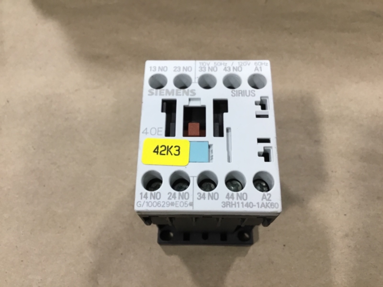 Siemens 3RH1140-1AK60 Contactor 110-120V #02D2PR5