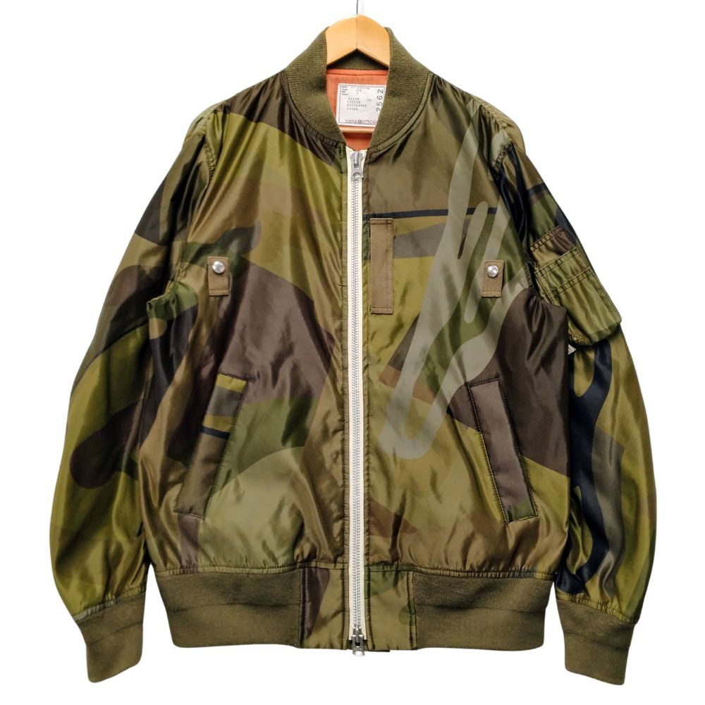 SACAI x KAWS 21-02562M MA-1 BLOUSON bomber jacket 3 Genuine SACAI x KAWS 21-02562M MA-1 BLOUSON bomber jacket 3 Genuine