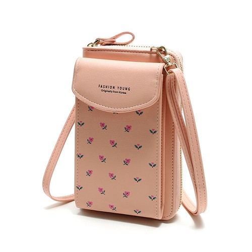 Borsa donna cellulare piccola pelle portafoglio cerniera borsetta tracolla tracolla - Foto 25 di 32