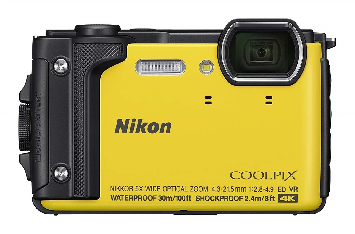 Nikon COOLPIX W300 YW Yellow Waterproof Digital Camera From Japan F/S USED