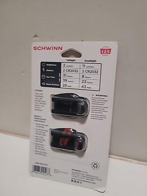 Schwinn 11l Lumens Quick Wrap LED Rear Front Bicycle Bike Light