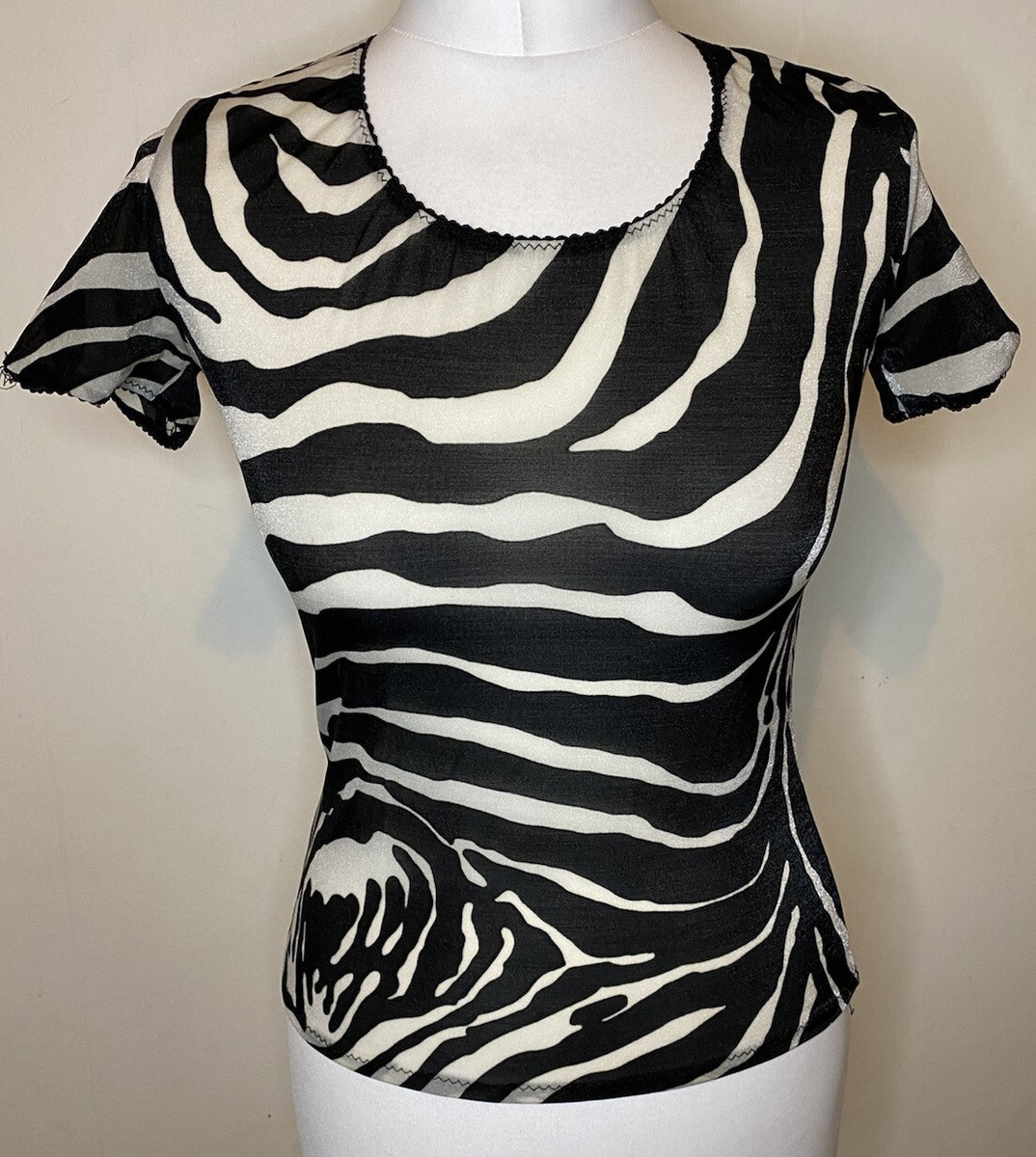 Vintage Dolce & Gabbana Intimo Black & White Zebra Print Vintage Dolce & Gabbana Intimo Black & White Zebra Print