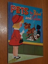 Pets to Paint  Color Eileen Fox Vaughan Vintage Children's Coloring Book 1956