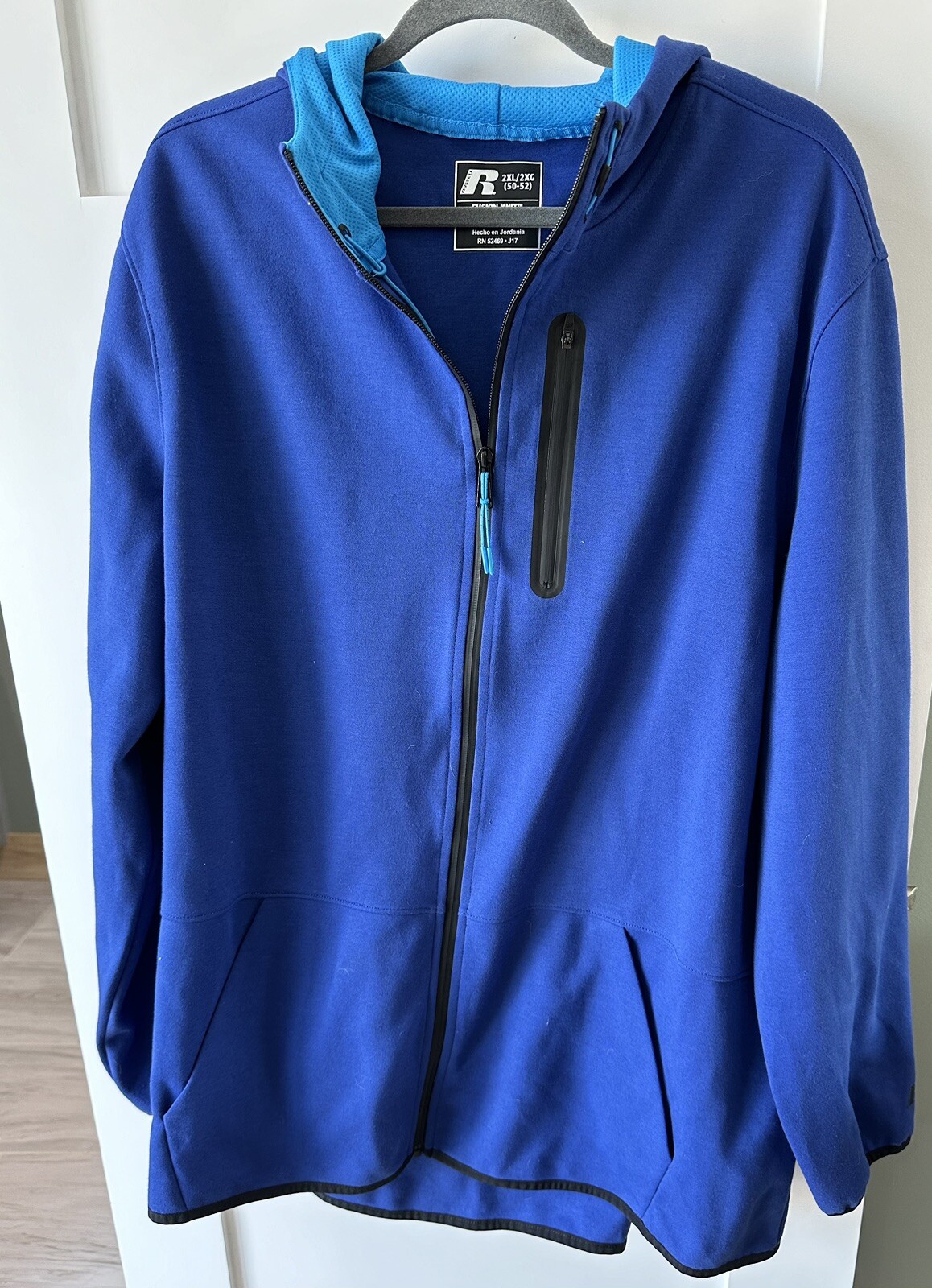 Russell Fusion Knit Jacket Size 2XL Blue Athletic eBay