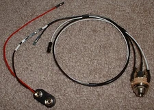 SOLDERLESS Wiring Long Wire SWITCHCRAFT JACK Battery Clip Guitar emg 9v fits V