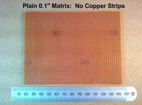 Plain 95 X 128mm SRBP Electronic Prototype Matrix Circuit Board 0.1&#034; No Copper