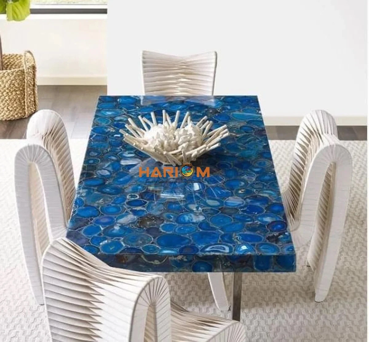 Blue agate coffee online table