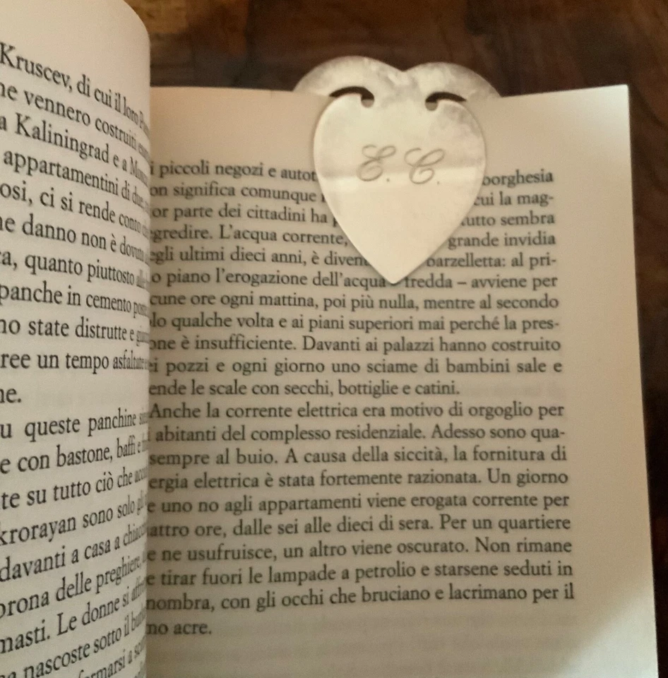 segnalibro a forma di cuore ARGENTO 800 , Greggio Argentiere - Immagine 4 di 4