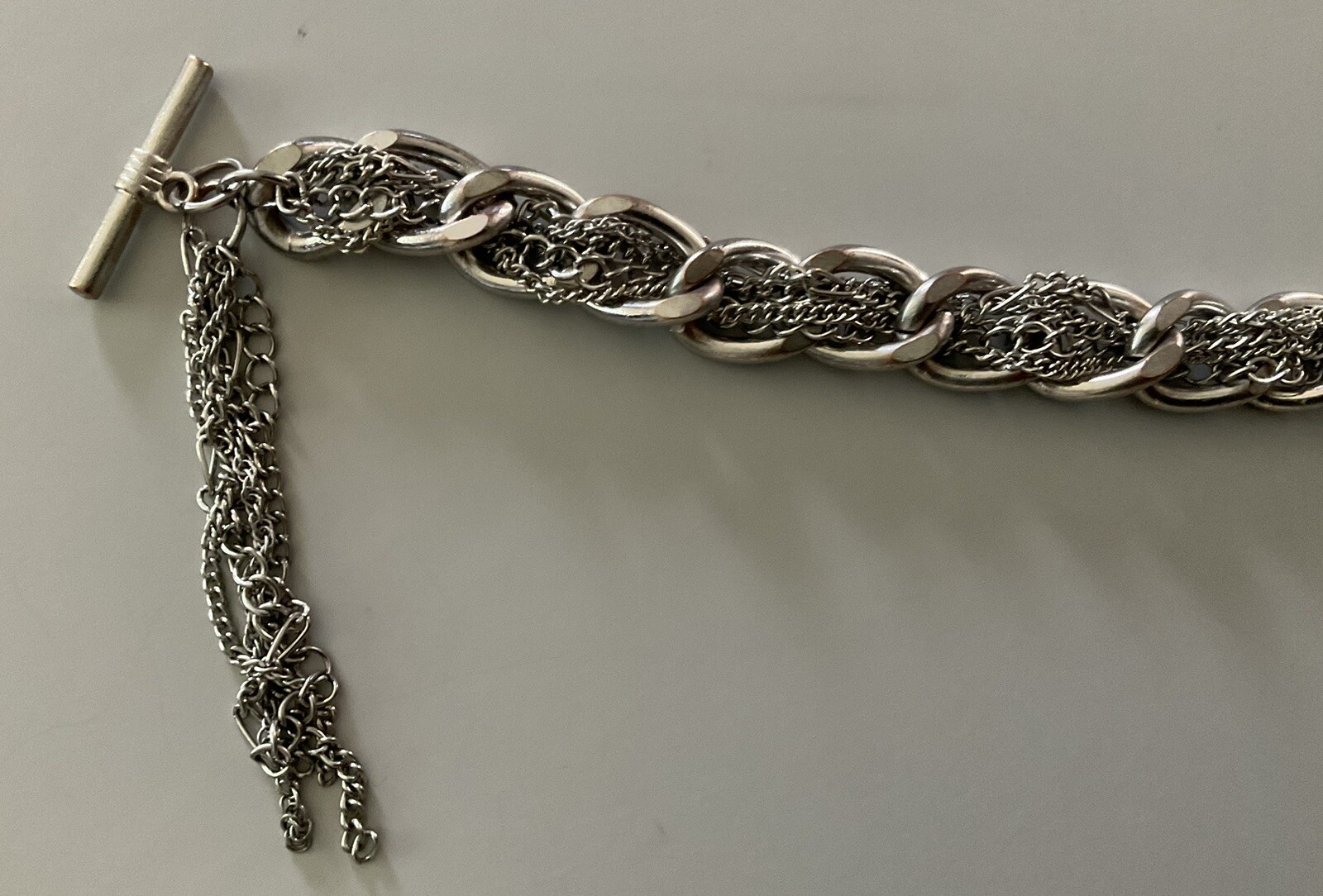 Four Chunky Link Bracelets - Toggle Closure - Sil… - image 8