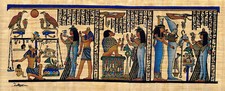 Egyptian Papyrus Painting - Judgement Scene - 80cm x 30cm