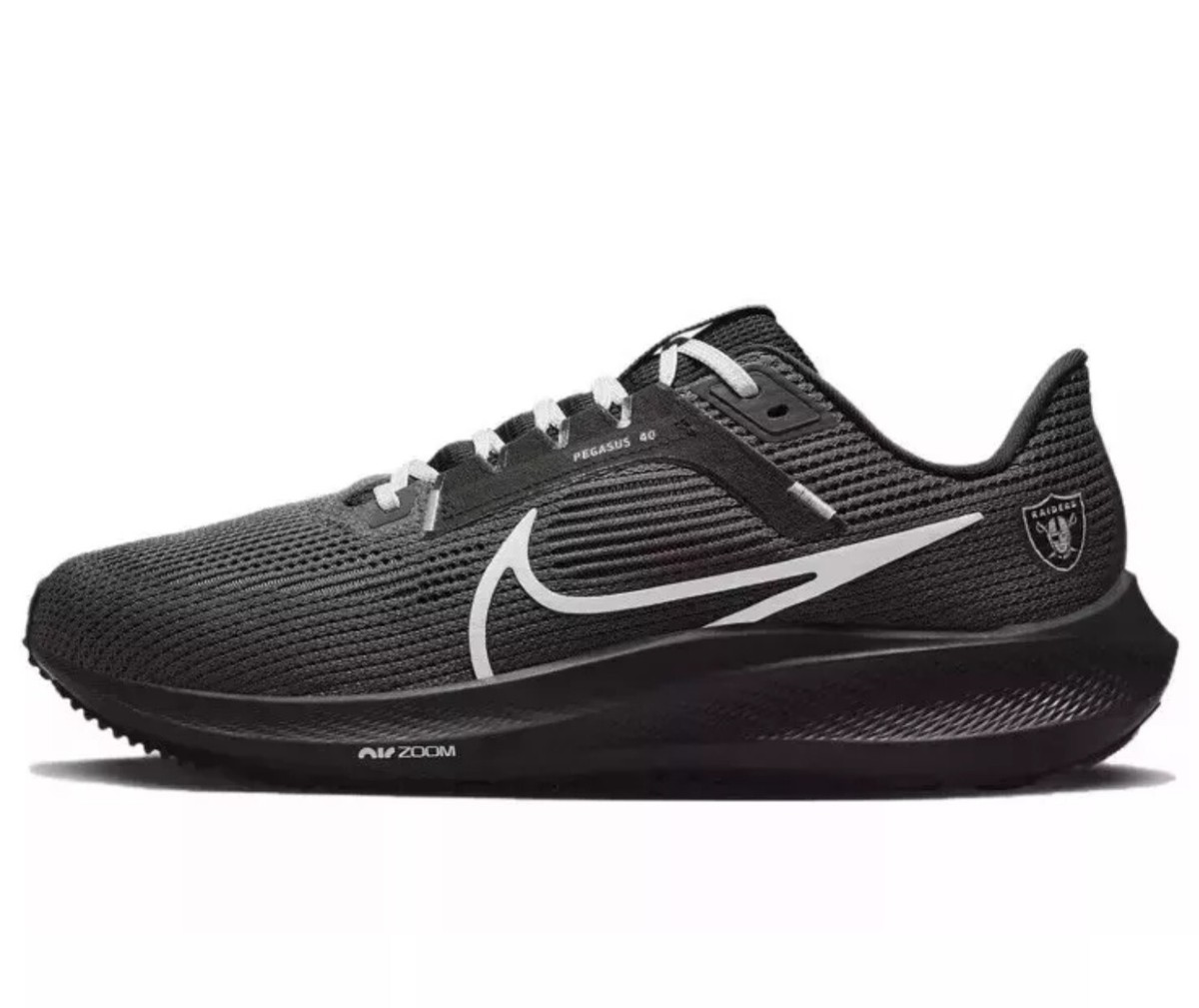 Nike Zoom Pegasus 40 Running Shoes Las Vegas Raiders Mens Size