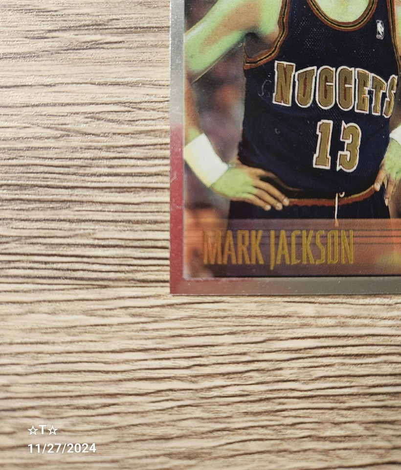 1996 Mark Jackson # 166 Topps Chrome Denver Nuggets NBA Trading Card - Image 4 of 4
