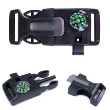 Paracord Planet (4 in 1) 3/4" Utility Buckle - Whistle Compass Flint Firestarter