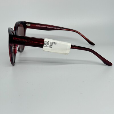BCBGmaxazria New Embrace Wine Combo Red Round Sunglasses 