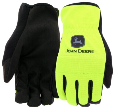 JOHN DEERE JD86018-XL MENS WORK GLOVE SAFETY GREEN LARGE FAST SHIP NEW 9070103