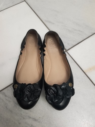 Tory Burch Blossom Ballet Leather Flats $298 | eBay