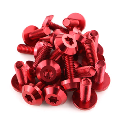 Motorcycle Fairing Bolt Kit - Red CNC Aluminum Fasteners For Sportbikes Universal Fit