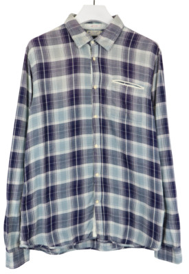 Scotch & Soda Hemd Herren XL Button-Up Patched Ellbogen Karierter Stretch
