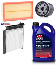 For Renault Clio Mk3 1.5 DCi 08-13 Oil Air Cabin Filters 5L Oil Service Kit