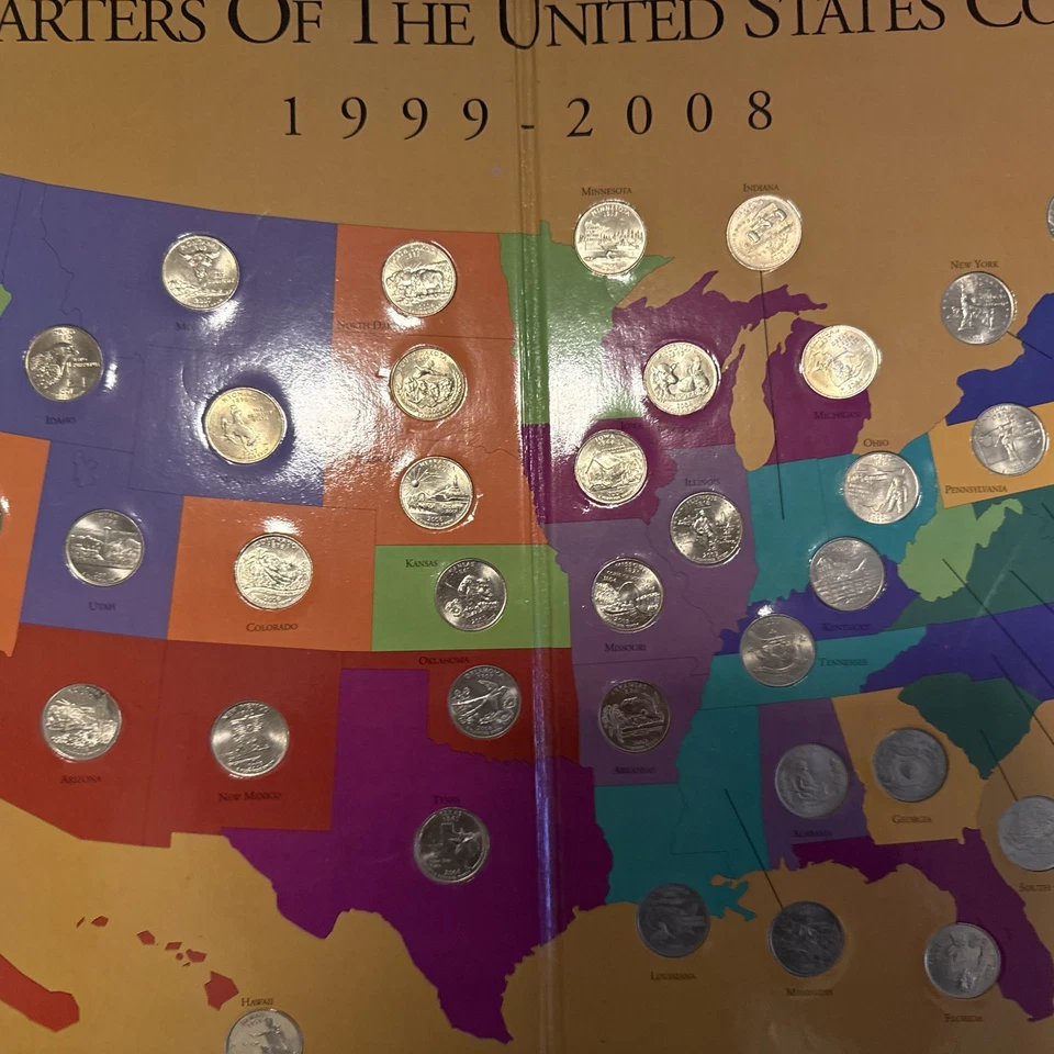 First State Quarters Of The United States Collectors Map 1999-2008 Complete  - Image 3 of 4