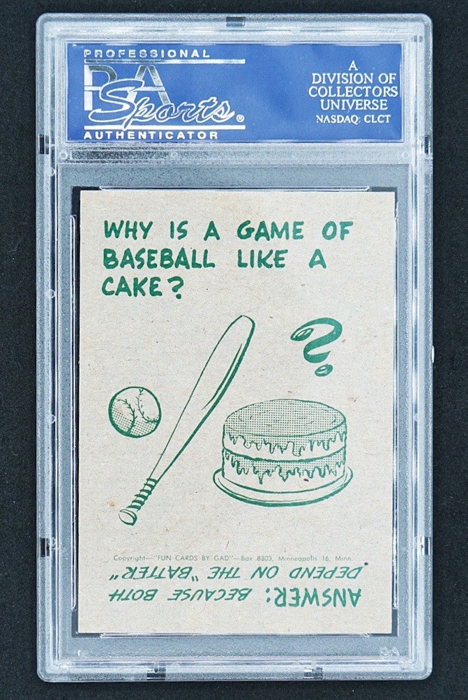 1963 GAD FUN CARDS TY COBB SPORT SHORTS BASEBALL #41 TIGERS GEM MINT PSA 10 view 4