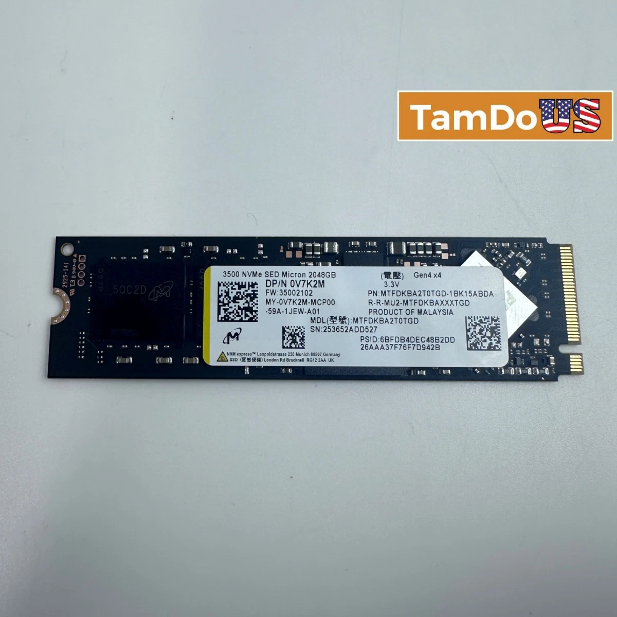 内蔵型SSD Micron 2TB NVMe SSD M.2 2280 Micron 2TB Solid State Drives for sale | eBay