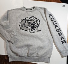 Rocawear Sweatshirt size M 10/12 Boys Gray Long Sleeve Embroidered Crew Neck