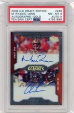 2008 Upper Deck Draft Edition Football Dual Autograph Matt Ryan Chis Long /10
