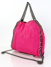 Aut STELLA McCARTNEY Falabella Pink Fabric 2-Way Shoulder Bag Purse 62447