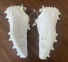 Under Armour Blur Smoke Suede 2.0 MC Football Cleats Men 3027978-101 White Sz 14