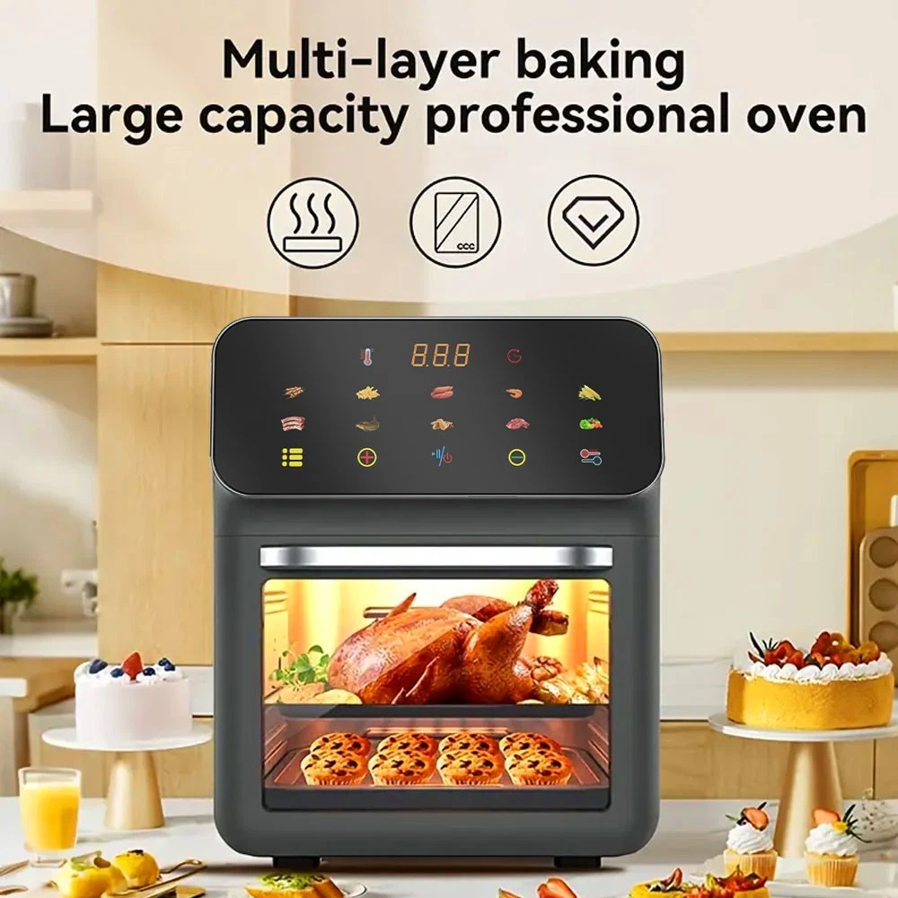 8QT Digital Air Fryer Oven with LED Touch Screen for Oil-Free Cooking