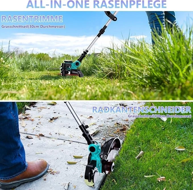 Rasentrimmer mit Akku 21V 1000W Bürstenloser Motor 3-in-1-Rasentrimmer mit Akku - Bild 4 von 4