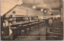 c1940s Minneapolis, Minnesota Postcard "STREAMLINE BAR, Pete Faber Proprietor"