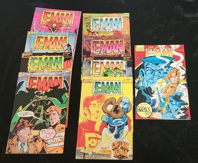 E-Man Comic Lot of 9 (3, 5, 7, 9-12, 22, +  The Original E-Man #2) First Comics