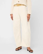 Nili Lotan Tribeca Barrel-Leg Pant Stone