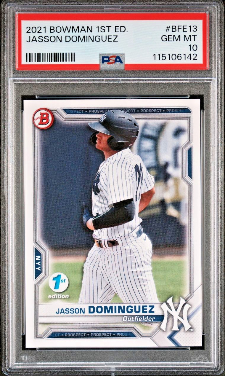 2021 Bowman Jasson Dominguez #BFE-13 (ROOKIE) (1st Ed) PSA 10 GEM MINT