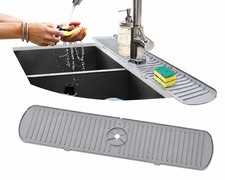 Silicone Drain Mat, Kitchen Faucet Sink Splash Guard, Sink Draining Pad Behind