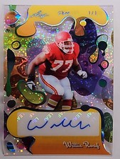 2025 LEAF PURE CLEAR SPARKLE 1/1 AUTO WILLIE ROAF KANSAS CITY CHIEFS HOF MINT 💰