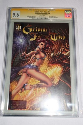 Signature Series CGC 9.6 Grimm Fairy Tales 21 2008 Signed Basaldua Cover GGA BGA