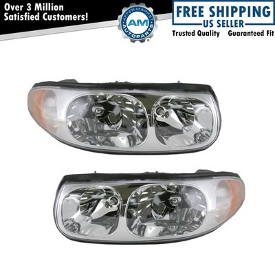 Headlight Assembly Set Driver & Passenger Side Fits 2000-2005 Buick LeSabre