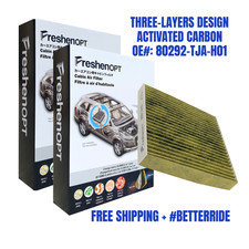 2PCS FreshenOPT 3-Layer Cabin Filter for Odyssey MDX CRV OE:80292TJAH01 CF11182