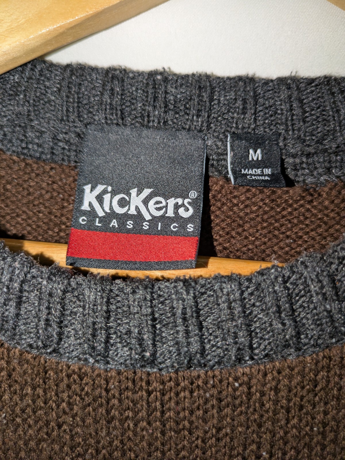 Kickers Classics Patchwork Chunky Knit Jumper XL … - image 4