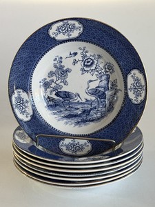 イギリス プレート ブルー&ホワイト Dean's Burslem ３枚セット イギリス プレート ブルー&ホワイト Dean's Burslem 3枚セット