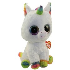 TY Beanie Boos - Pixy the Unicorn (Glitter Eyes) (Medium Size - 10 inch)