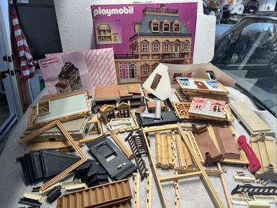Vintage PLAYMOBIL VICTORIAN MANSION DOLLHOUSE 5300 W Box. Incomplete *READ*