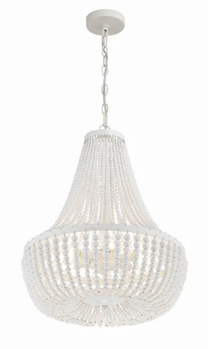 Crystorama Rylee 18 3/4" Wide Matte White 6-Light Chandelier - Picture 3 of 8