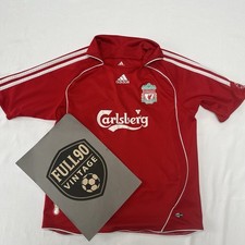 Liverpool 2006-08 Home Shirt Gerrard 8 UK 32 (Kids M) – Adidas – Lextra