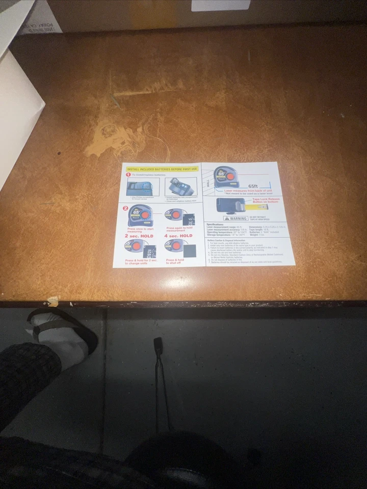 General Tools 65 Foot Laser Tape Measure with Digital Display - Image 3 of 4