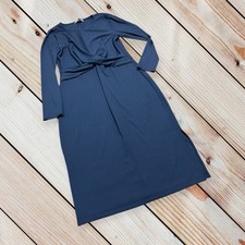 Nine West L blue ribbed midi dress 